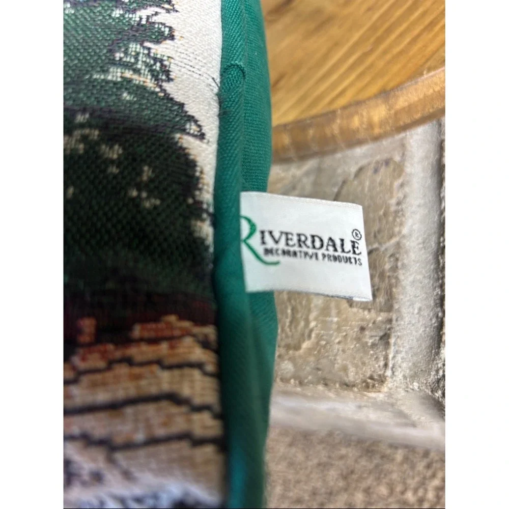Vintage Riverdale‎ K. Grahame Quote Nautical Boats Tapestry Throw Pillow USA 15